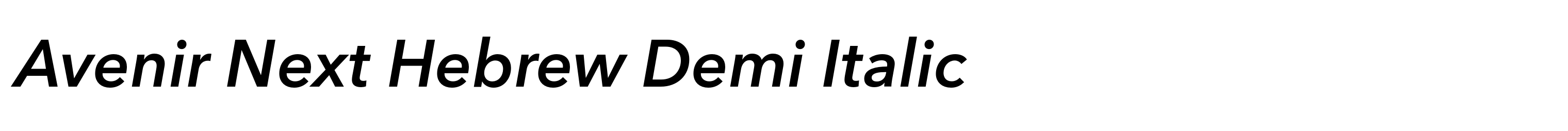 Avenir Next Hebrew Demi Italic